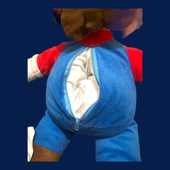 Large 23" Super Mario Brothers MARIO Plush Doll Figure Closable Back Pouch - Picture 6 of 8